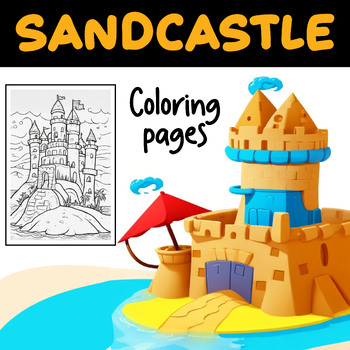 Sandcastle coloring pages by lustop tpt