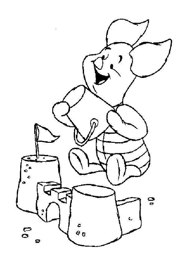 Sand castle coloring sand castle coloring page