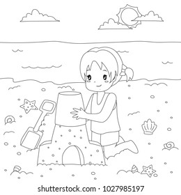 Sand castle line drawing images stock photos d objects vectors