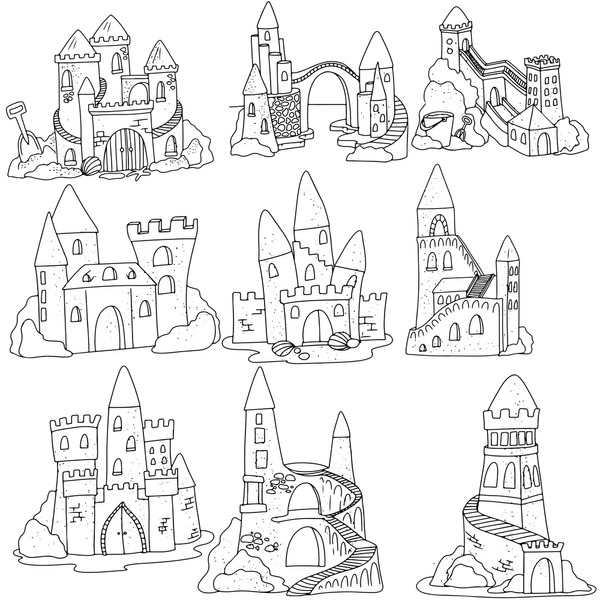 Big sand castle royalty