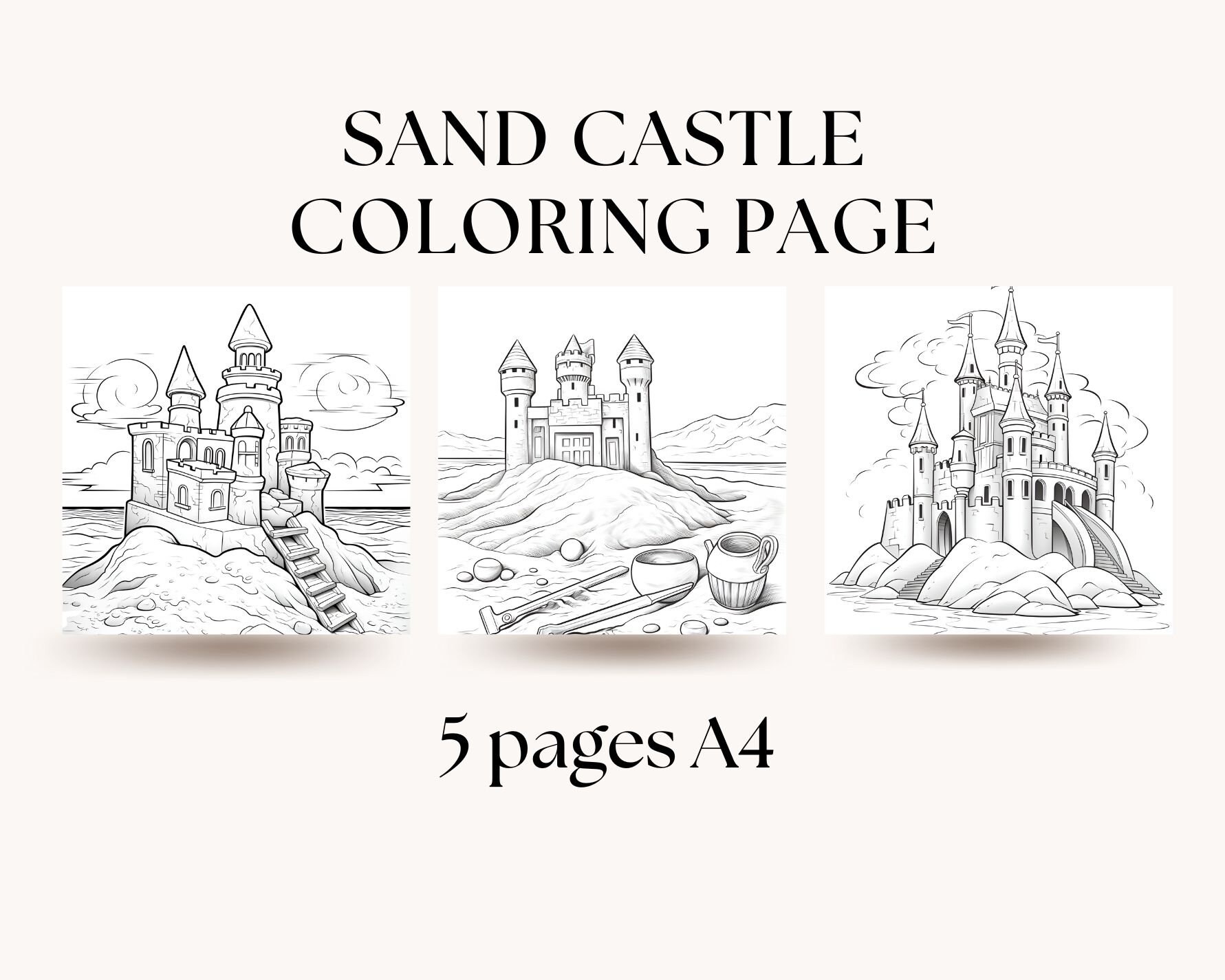 Castle coloring page