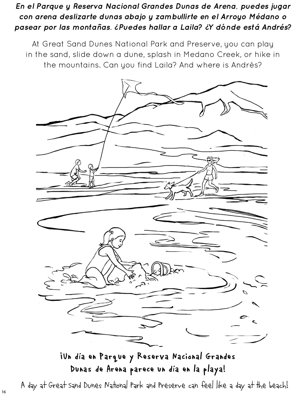 Great sand dunes coloring pages