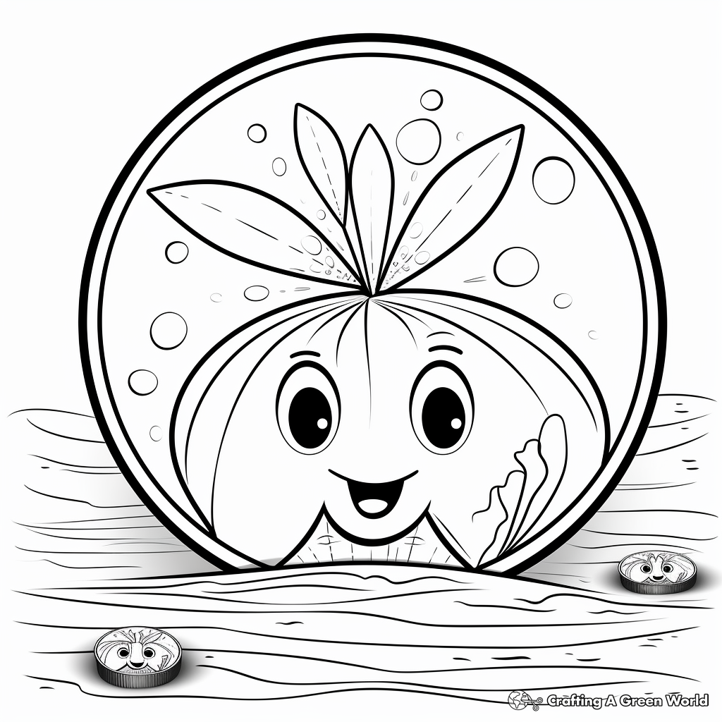 Sand dollar coloring pages