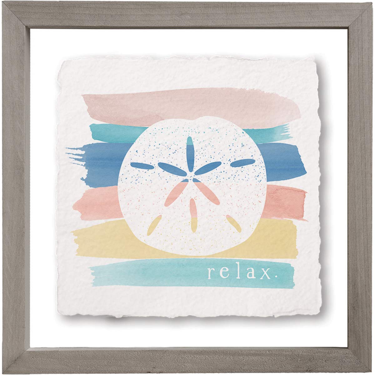 Watercolor sand dollar wall art bella coastal decor