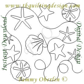 Sand dollars and starfish ee tk quilting design ii