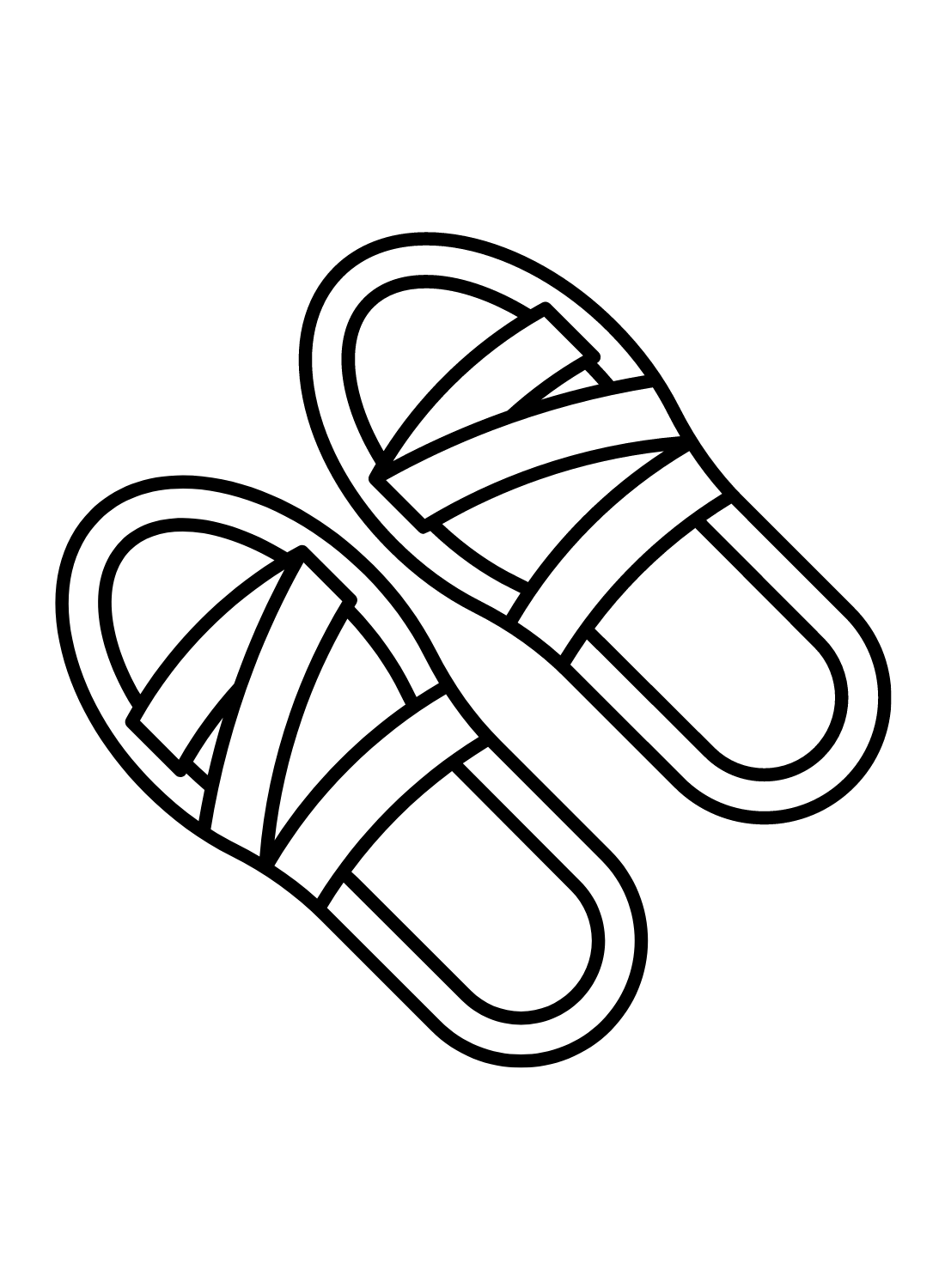 Sandals simple coloring page