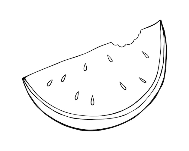 Page watermelon coloring vectors illustrations for free download