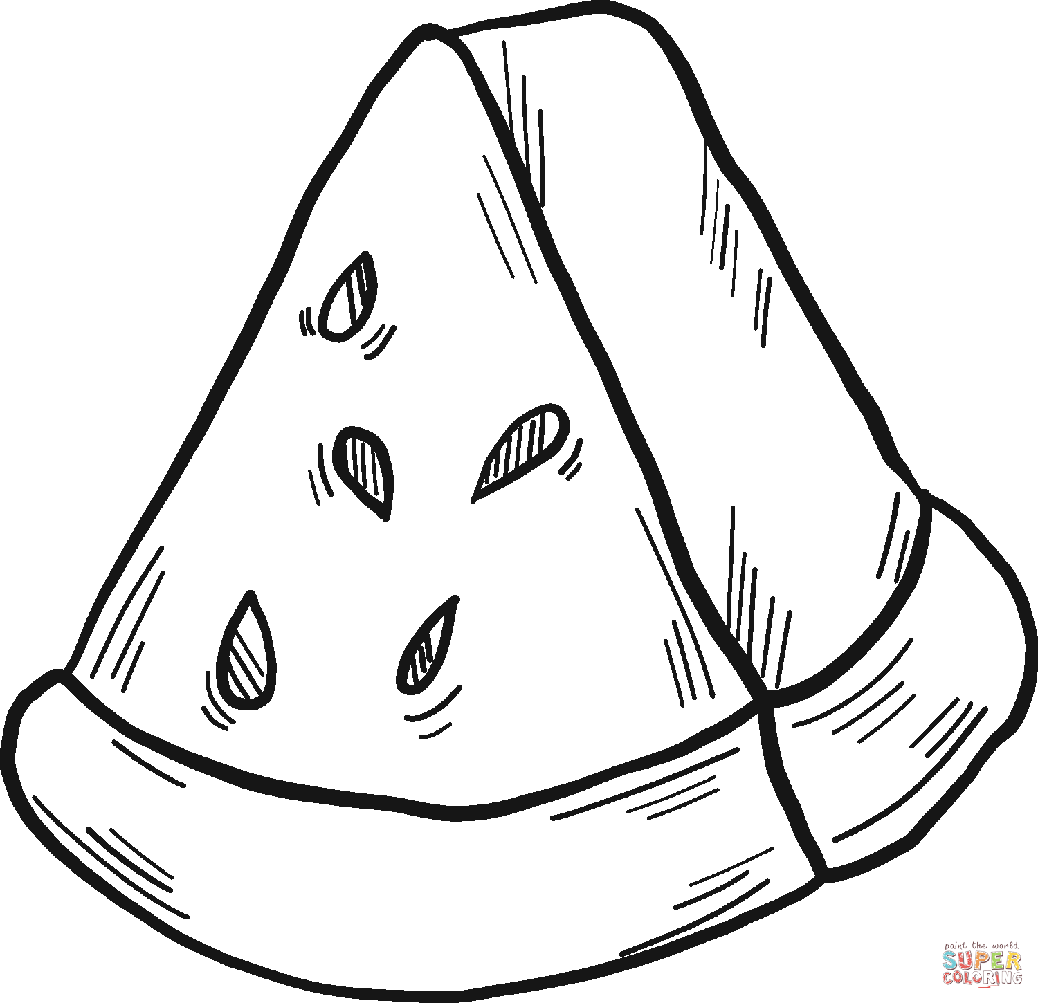 Dibujo de rebanada de sandia para colorear dibujos para colorear imprimir gratis