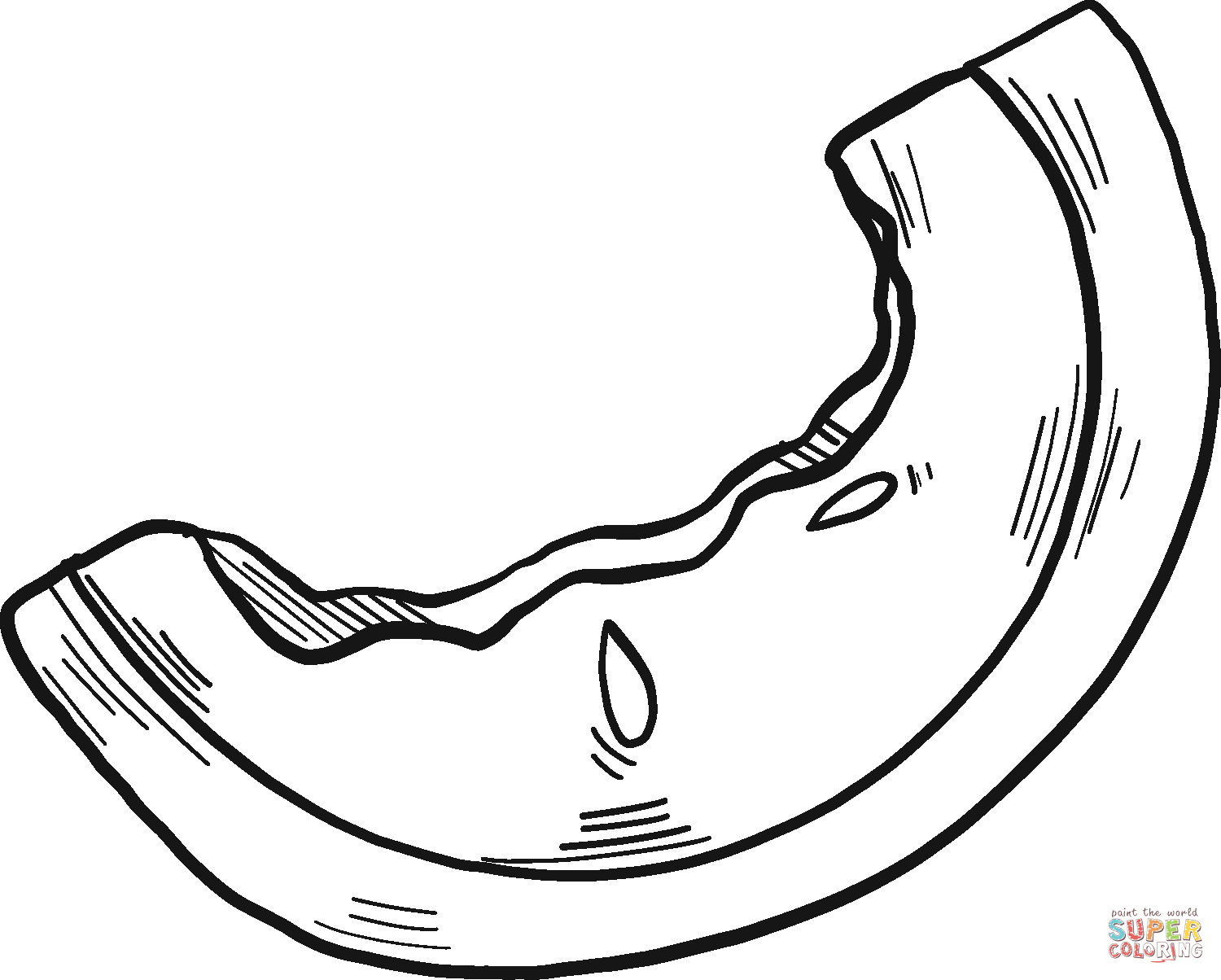 Dibujo de rebanada de sandia para colorear dibujos para colorear imprimir gratis
