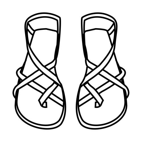 Sandal coloring pages shoes clipart childrens church crafts coloring pages