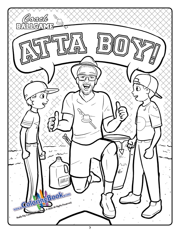 Coach ballgame coloring and activity book