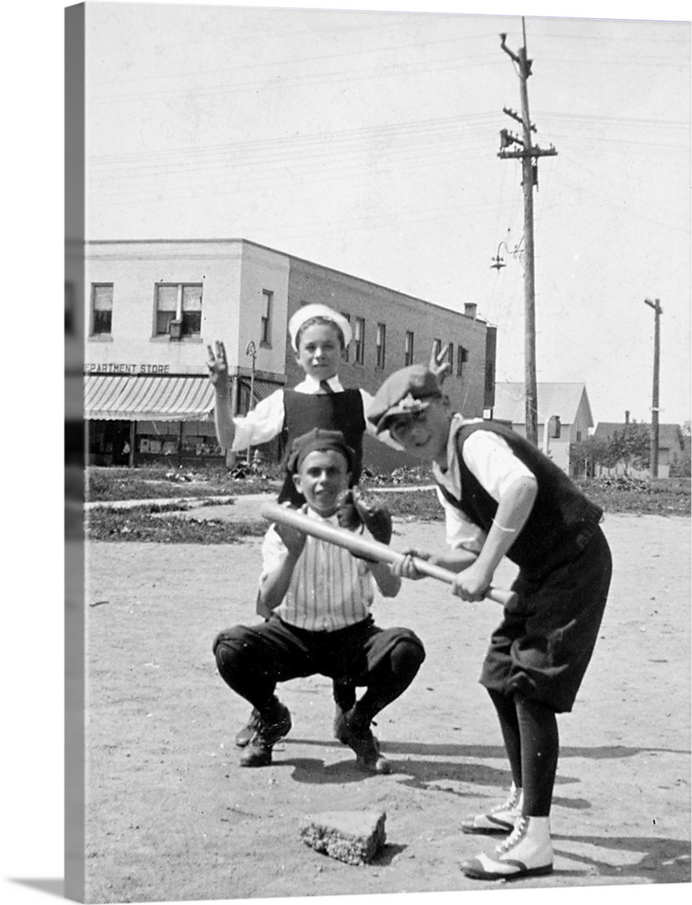 Boys play baseball in a sandlot ca wall art canvas prints framed prints wall peels great big canvas