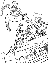 Spiderman sandman coloring sheet