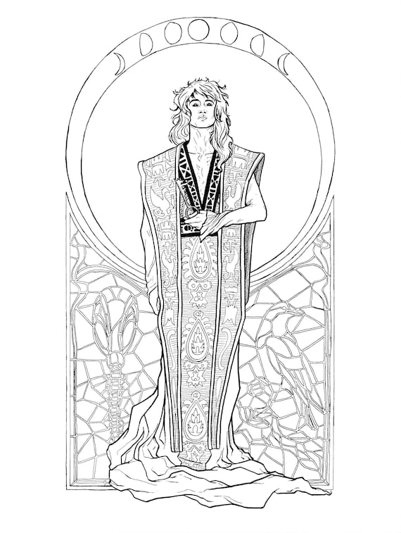 Morpheus with the key to hell coloring page download