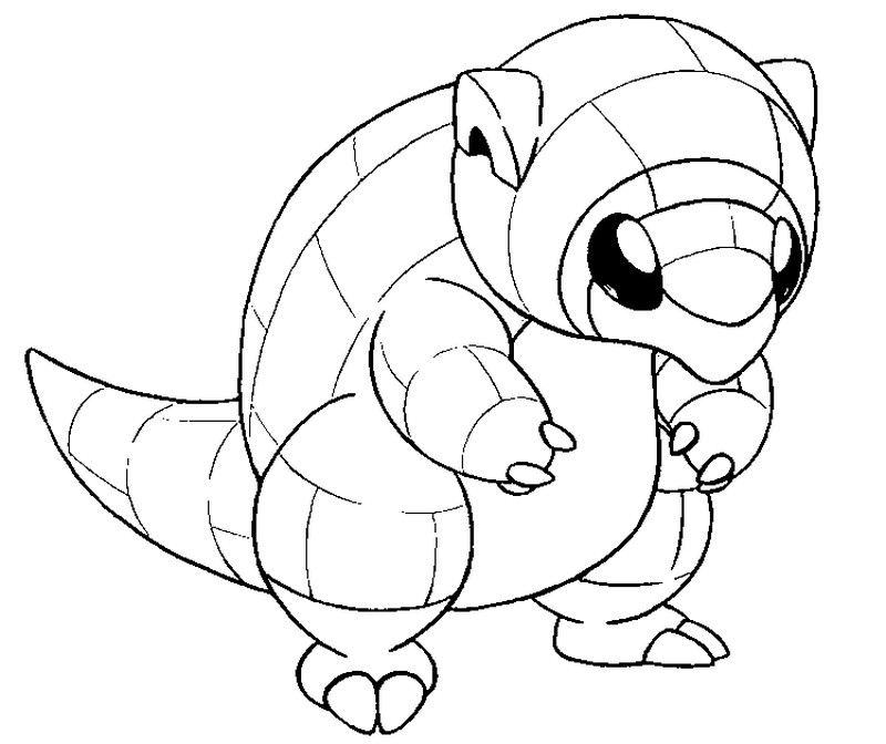 Coloring page pokãmon alola forms alolan sandshrew