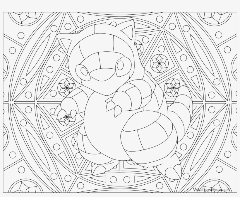 Sandshrew pokemon coloring page