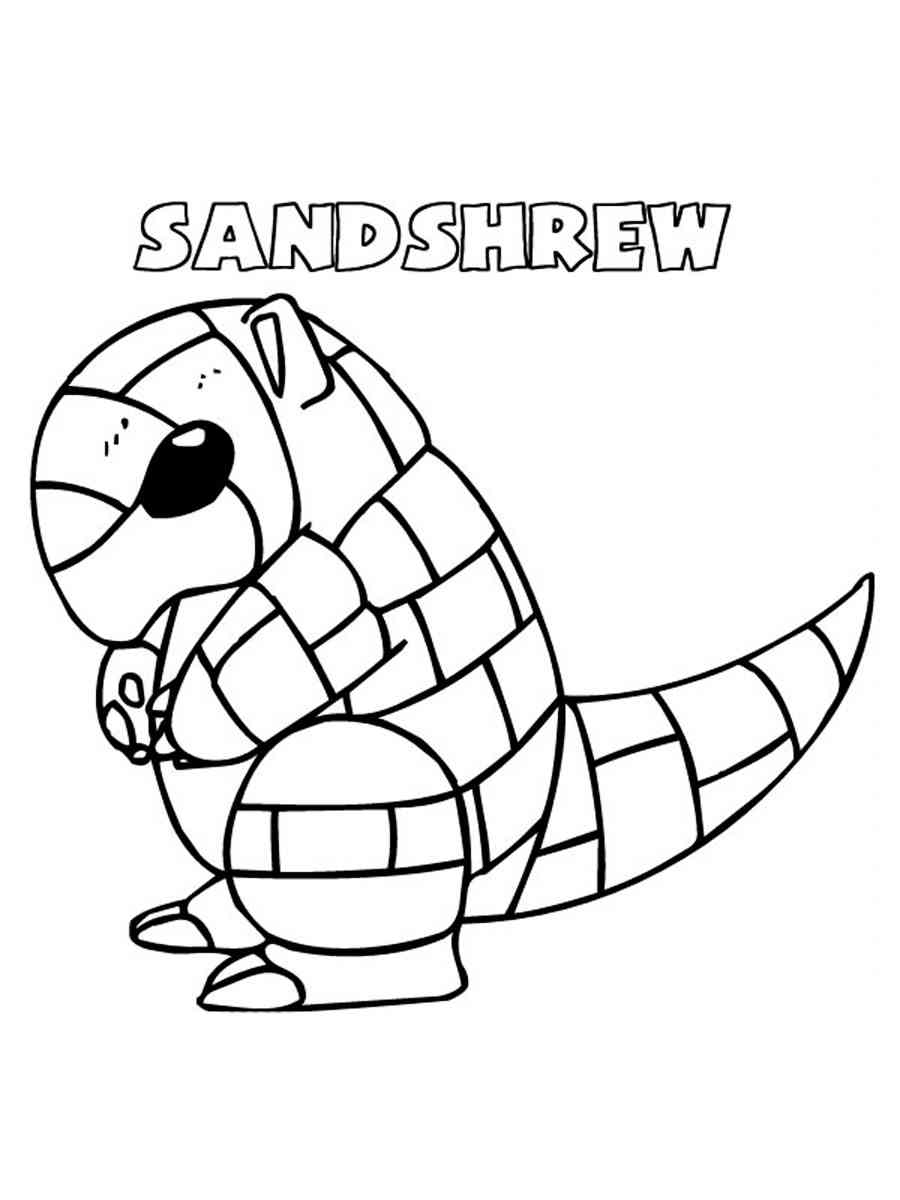 Pokemon sandshrew coloring pages