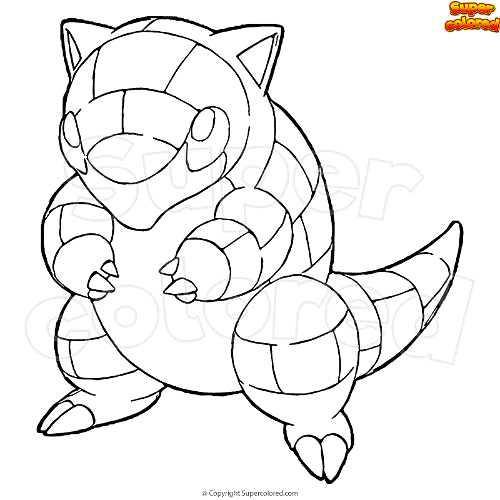 Coloring page pokemon sandshrew