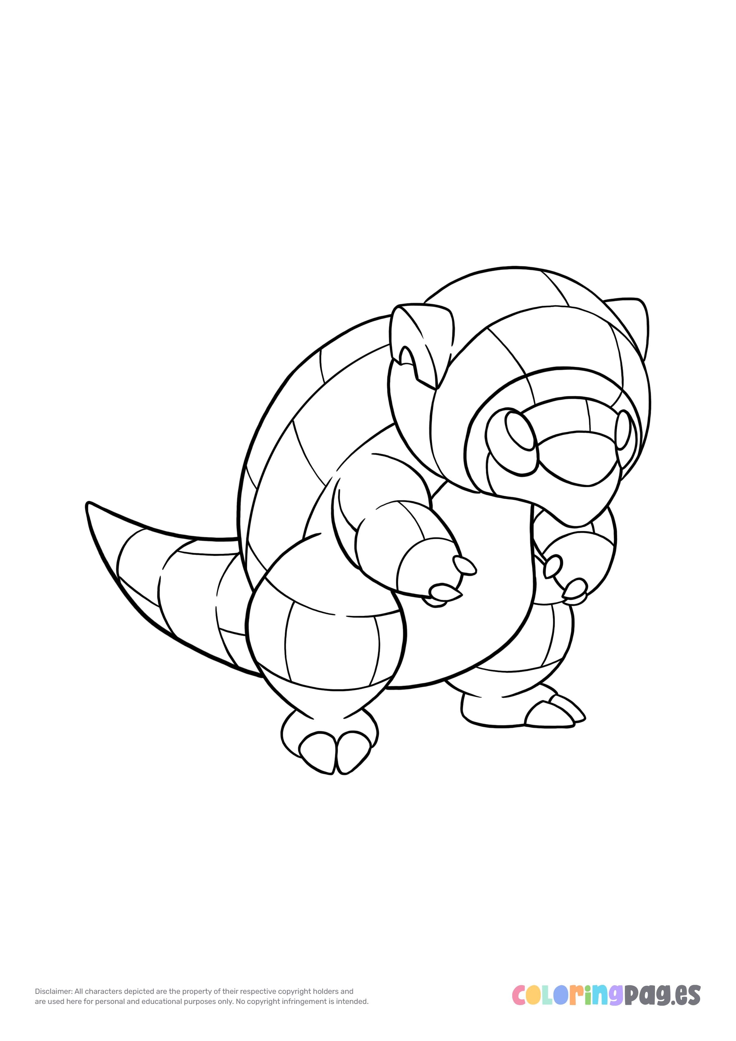 Pokãmon alolan sandshrew coloring page pokemon coloring pages coloring pages bat coloring pages