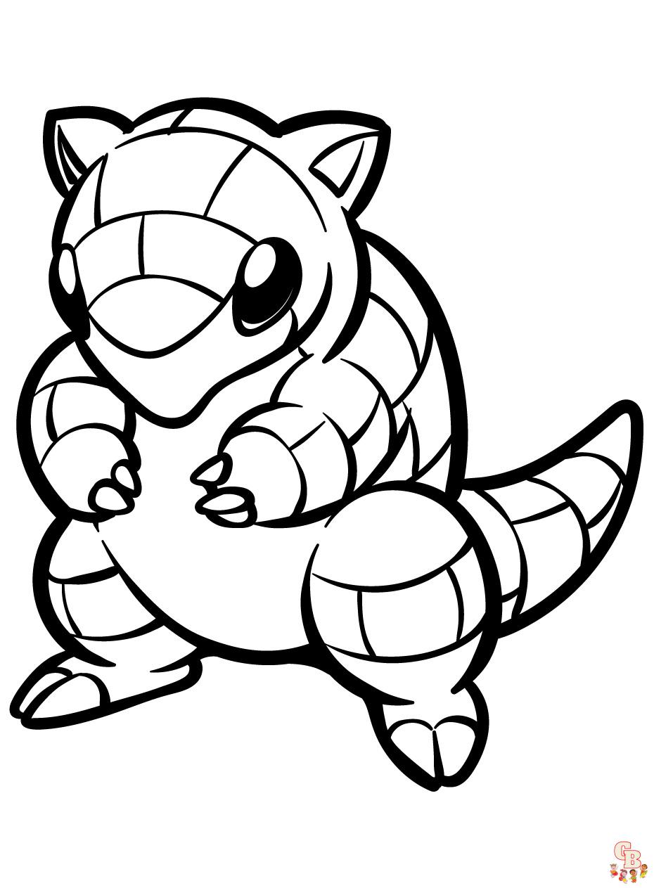 Utforske the world av sandshrew coloring pages