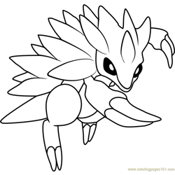 Sandslash pokemon coloring page for kids
