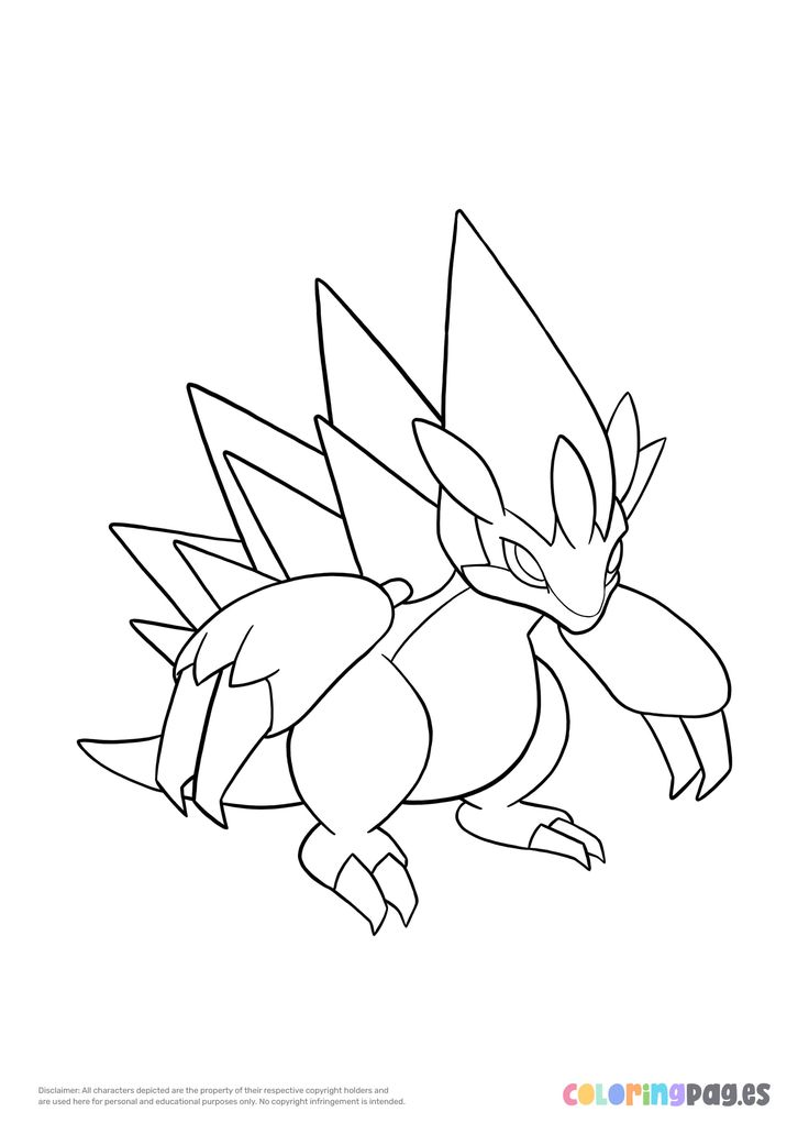 Pokãmon alolan sandslash coloring page coloring pages pokemon coloring pages pokemon coloring