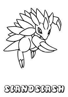 Pokemon sandslash coloring book for kids pokemon coloring pages pokemon coloring pokemon sketch
