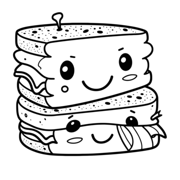 Happy smile expression sandwich emoji vector happy smile sandwich png and vector with transparent background for free download