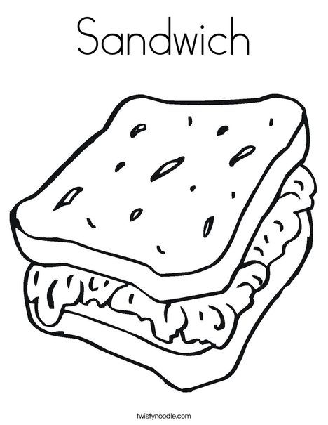 Sandwich coloring page coloring page template printing printable food coloring pages for kids sandâ food coloring pages coloring pages coloring pages for kids