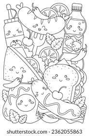 Sandwich coloring book art images stock photos d objects vectors