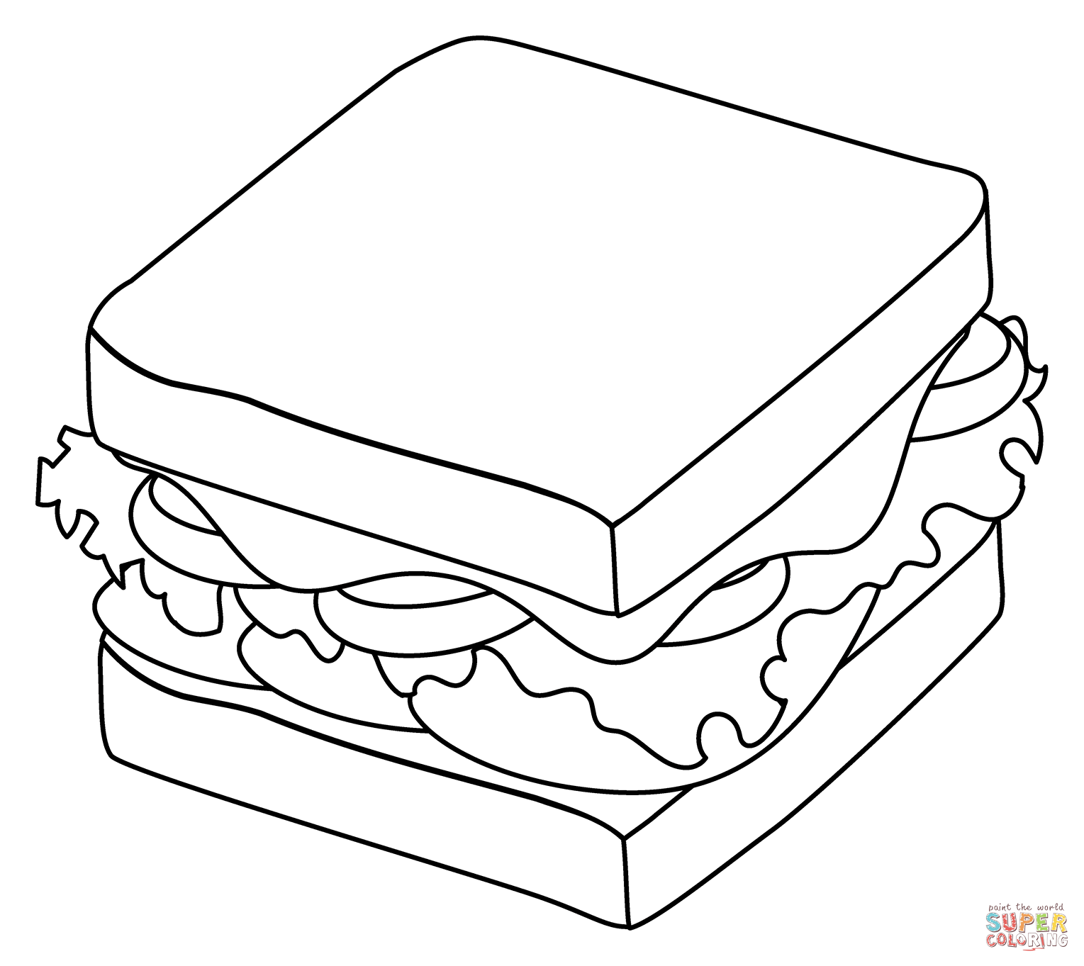 Sandwich emoji coloring page free printable coloring pages