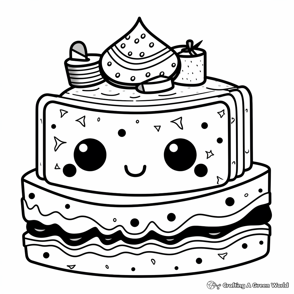 Food kawaii coloring pages