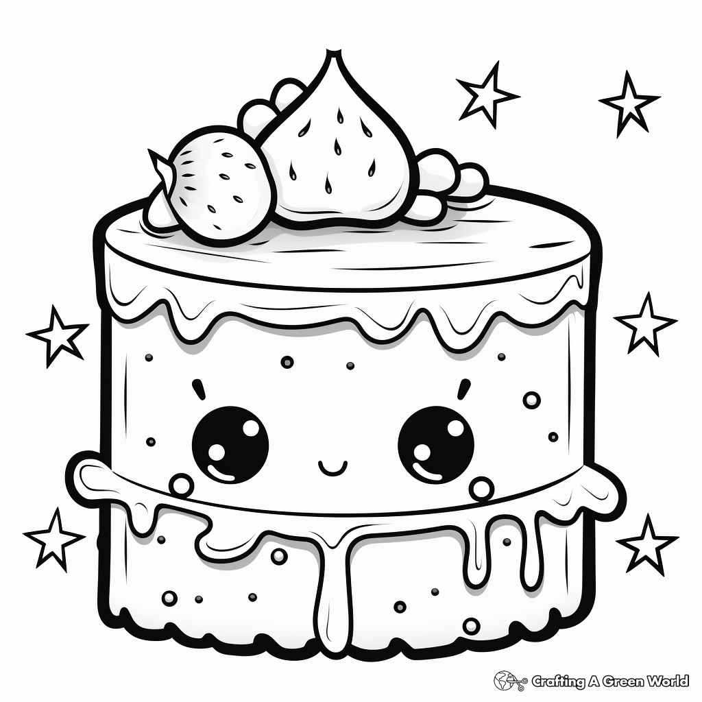 Food kawaii coloring pages