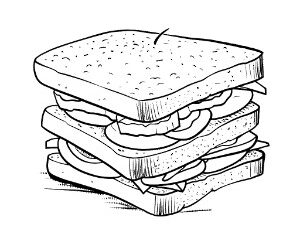 Free ðª sandwich coloring pages ðªâ coloring corner