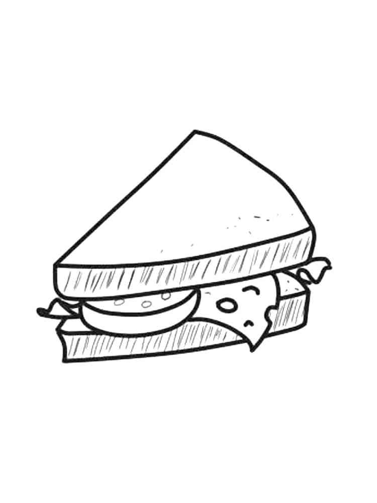Sandwich coloring pages