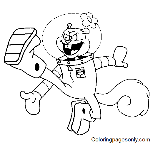 Sandy cheeks coloring pages printable for free download
