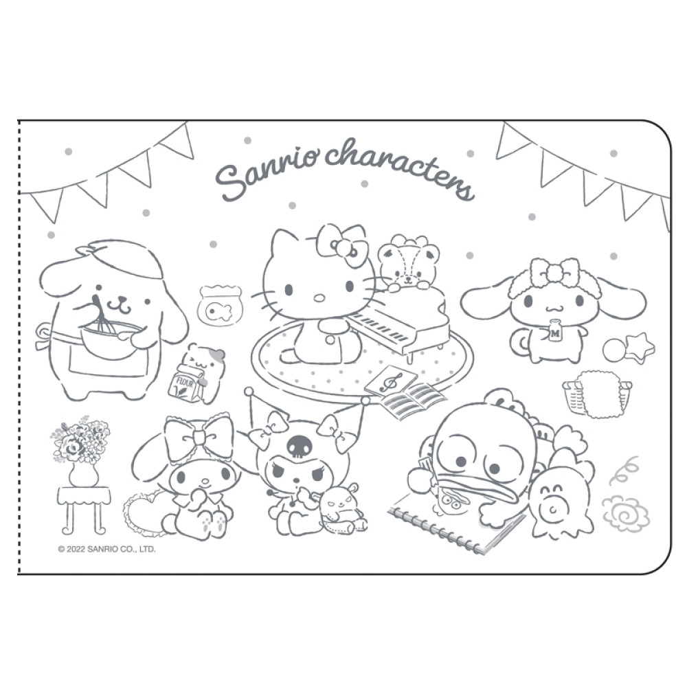 Reward sticker album with mix sanrio characters stickers