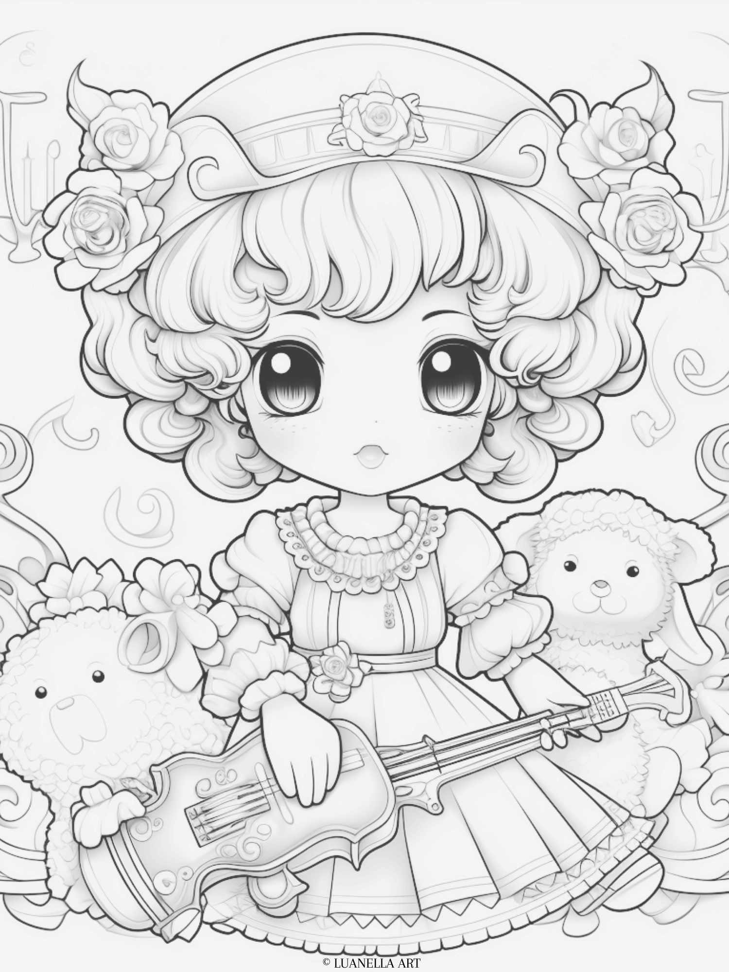 Cinnamoroll and a sweet sheep sanrio character coloring page inst â luanella art