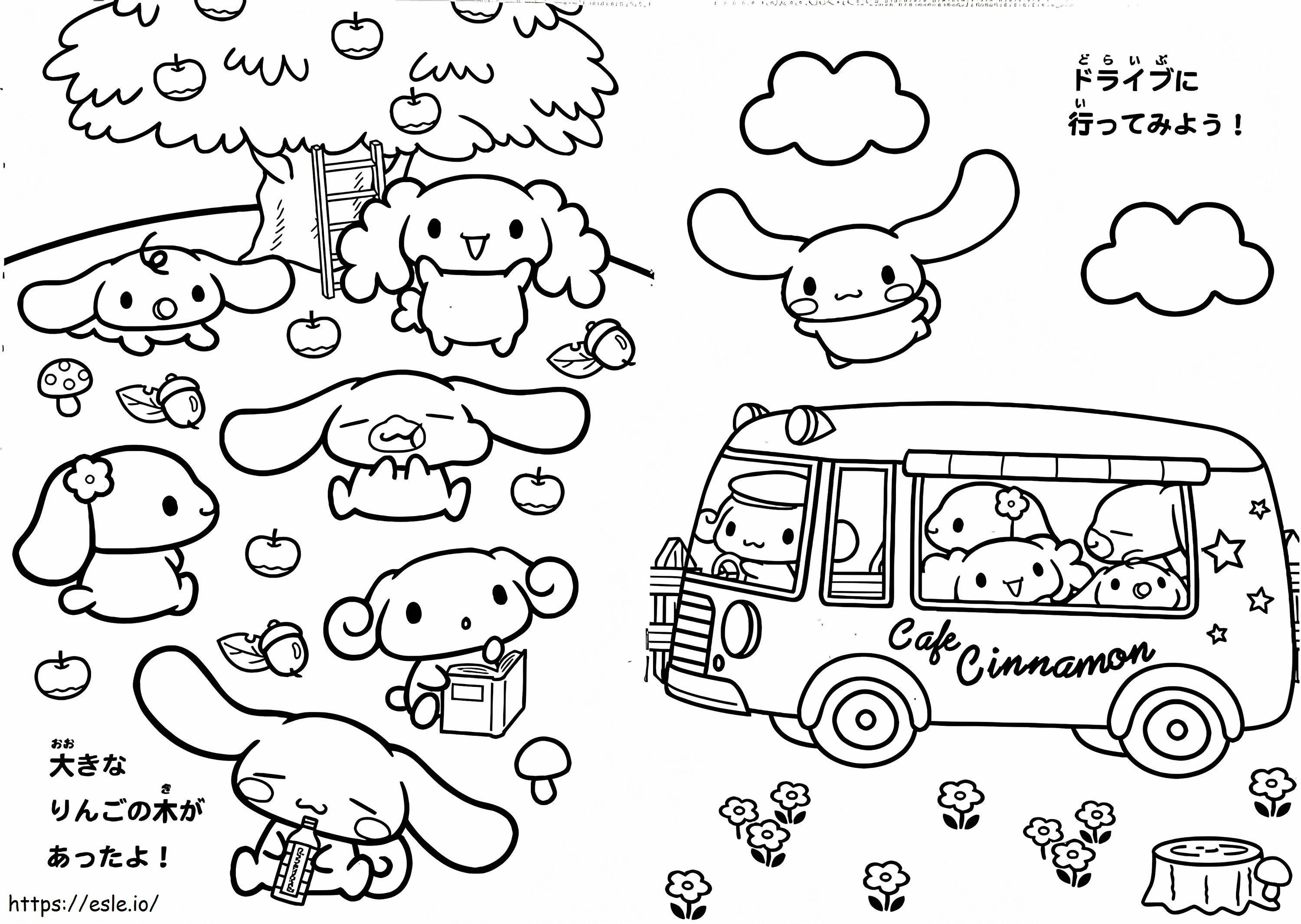 Adorable cinnamoroll coloring page