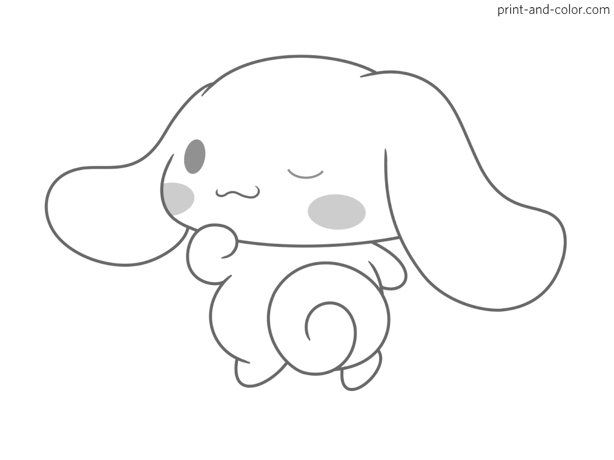 Cinnamoroll coloring pages print and color