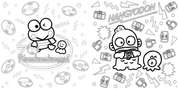 Hapidanbui sanrio coloring book â page â japanese creative bookstore