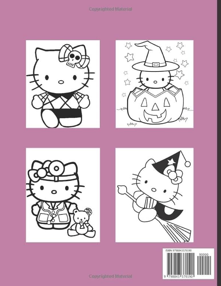 Sanrio coloring book halloween coloring book for kids with many hand