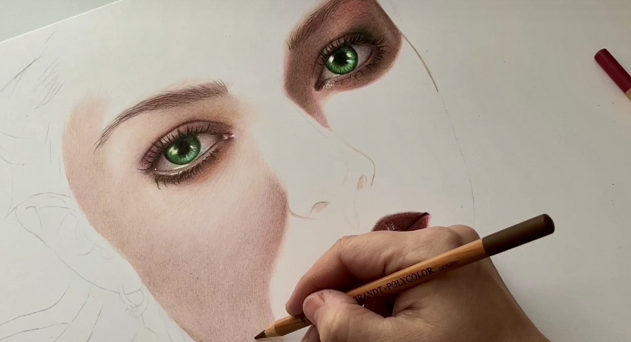 Tutorial drawing skin tones with colored pencils
