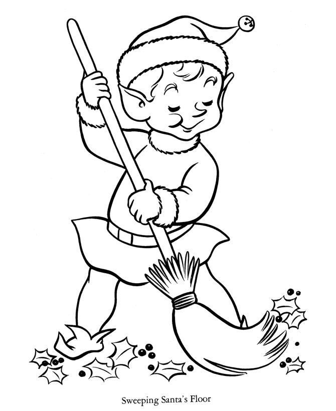 Bluebonkers santas elves coloring pages