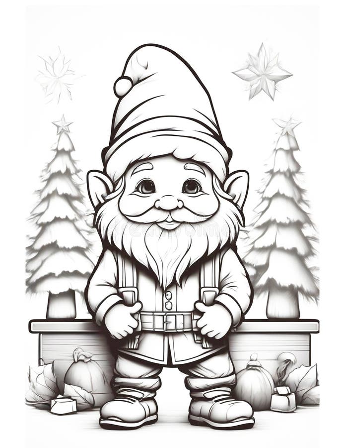 Christmas elf coloring page stock illustrations â christmas elf coloring page stock illustrations vectors clipart