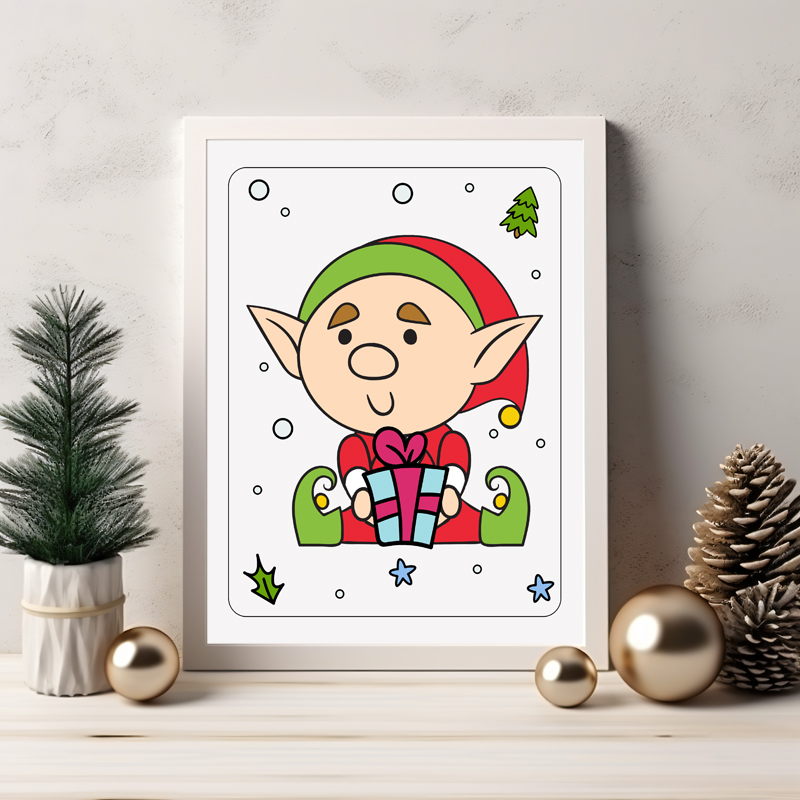 Elf coloring pages free christmas elves coloring pages