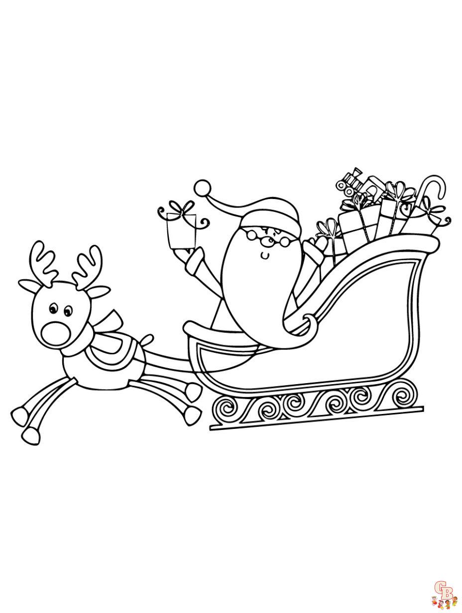 Santa coloring pages free and printable