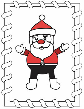 Christmas coloring pages santa elf and rudolph by ladybug learning store