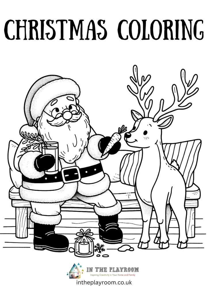 Free printable santa loring pages for kids