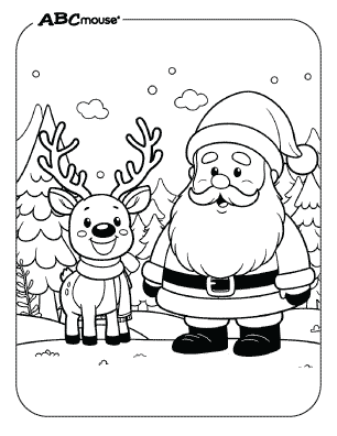 Santa claus coloring pages for kids